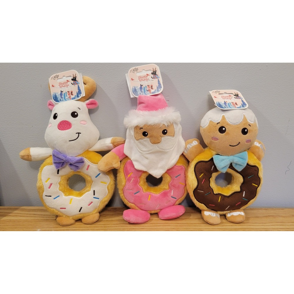 TJX All For Paws Holiday Donut Dog Toys Pre-Production Samples XM21060-62 Set 3